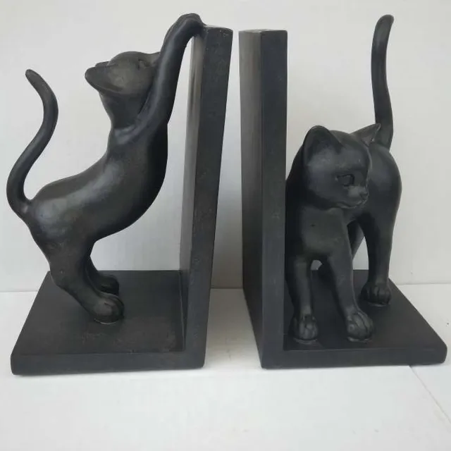 MadDeco polystone - boekensteunen - poes - kat zie afbeelding
