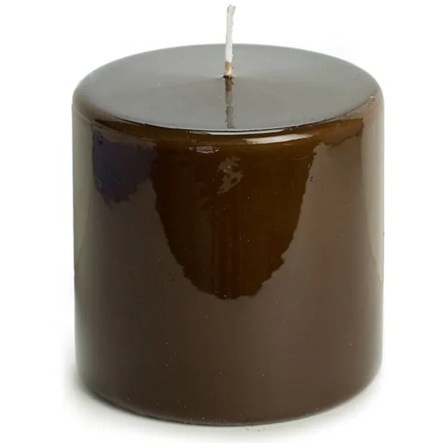 Rustik Lys Hoogglans stompkaars - 10 x 10 cm - Espresso