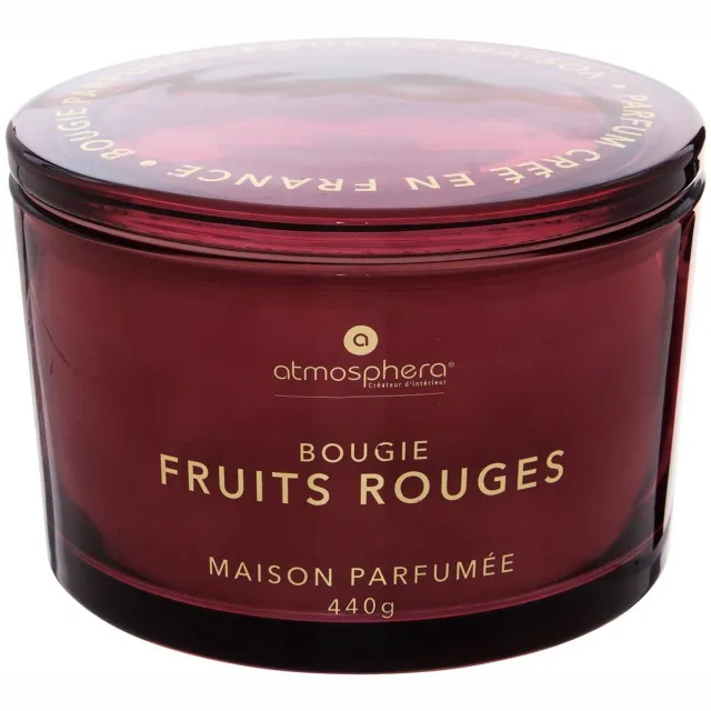 Atmosphera Créateur d'intérieur® Geurkaars 440 g in glazen pot met deksel GLOWY Rouge