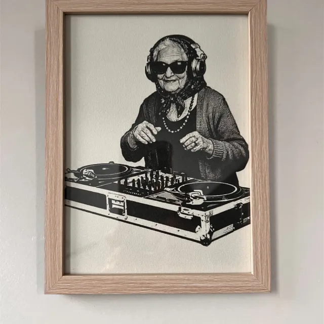 KAE Design Poster - DJNanny - Art Print - 13x18cm Wood