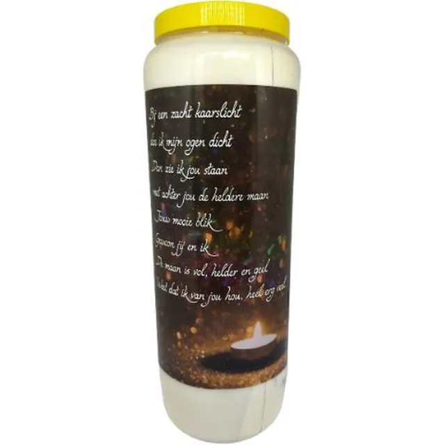 noveenkaars Bij een zacht kaarslicht - Noveenkaars - 9 dagen brander (5 stuks) Wit