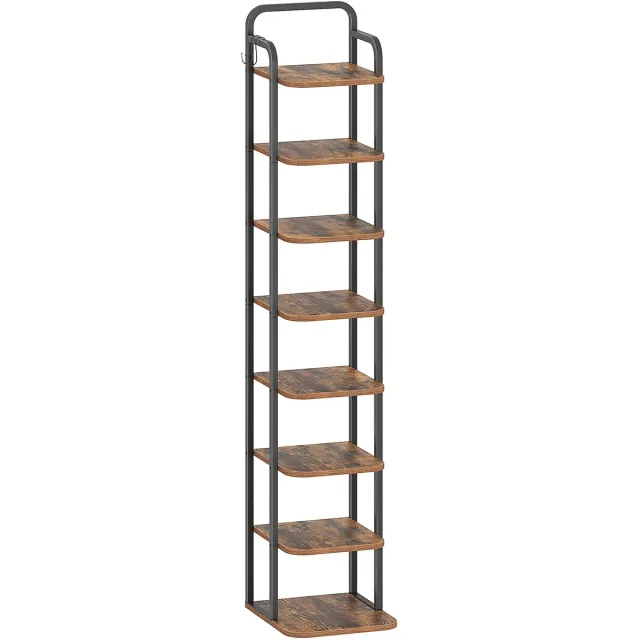 Happiq Schoenenrek - Voor Kast of Entree - Vrijstaand - Hout - Rustiek Bruin Rustic Brown