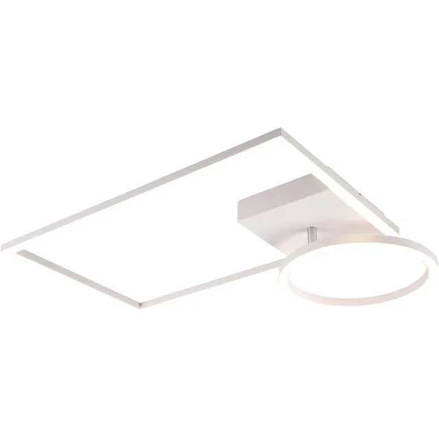BES LED LED Plafondlamp - Plafondverlichting - Trion Viyona - 24W - Natuurlijk Wit 4000K - Dimbaar - Rechthoek - Mat Wit - Aluminium