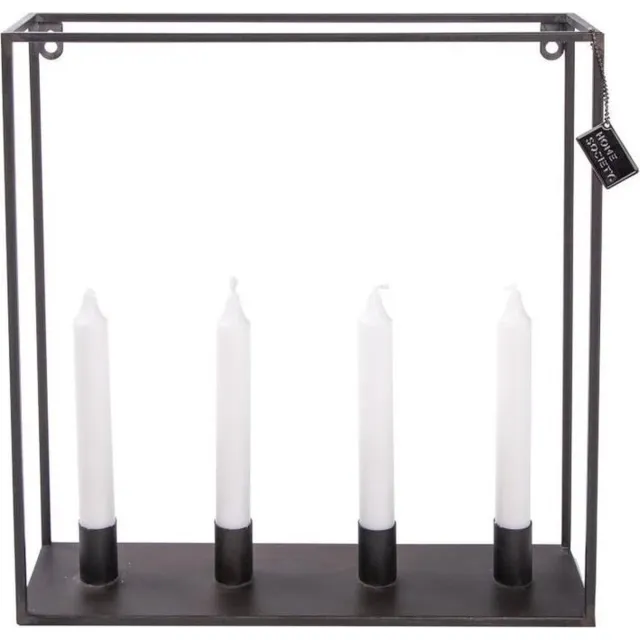 Home Society Wall Candle Holder - Arhus Donker metaal