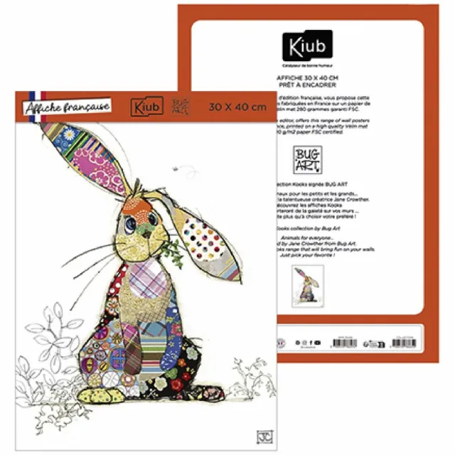 KIUB Poster Kiub Kook Lapin wit