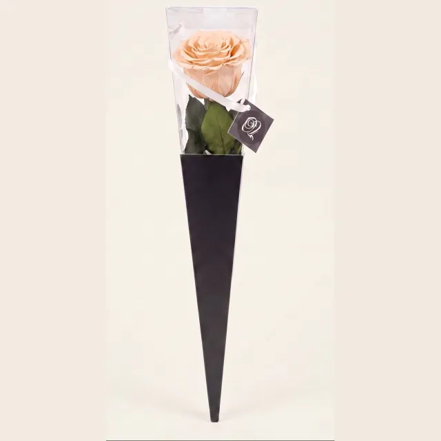 RoseAmor Longlife Roos met Steel 30 cm – Echte Houdbare Roos – Goud – In Cadeauverpakking