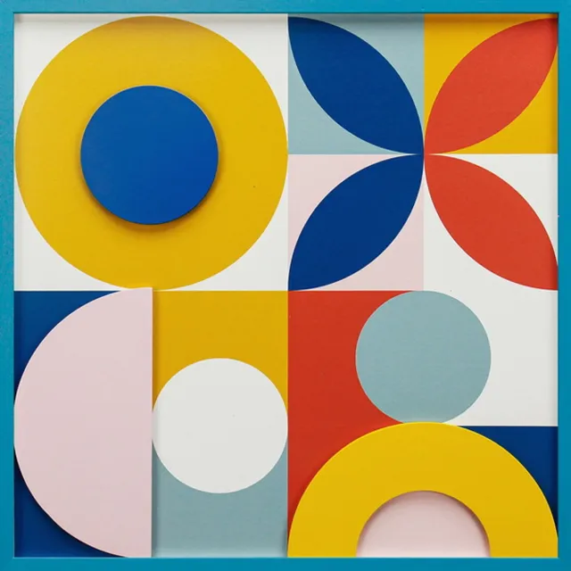 homebound by ky Schilderij abstract organisch kleurrijk 60x60cm Meerkleurig