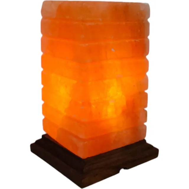 Pink Gold Zoutlamp - Himalaya zoutlamp - Lijn Kolom zoutLamp - Tafel Lamp - 10 x 10 x 20 cm - 4 kg - Tafellamp – Sfeerlamp – Himalaya Zoutsteen Nachtlamp Roze