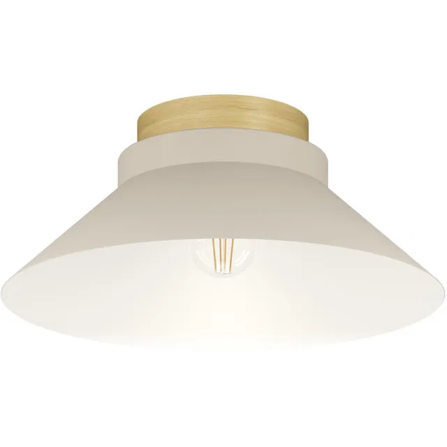 Eglo Moharras Plafondlamp - E27 - Ø 40 cm - Beige|Bruin - Staal|Hout