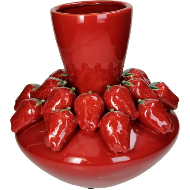 HD Collection Vaas Aardbei Aardewerk 32.5x32.5x32.5cm Red