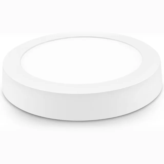 ABC-Led LED plafondlamp - opbouw rond - Neutraal wit - wit - 18W