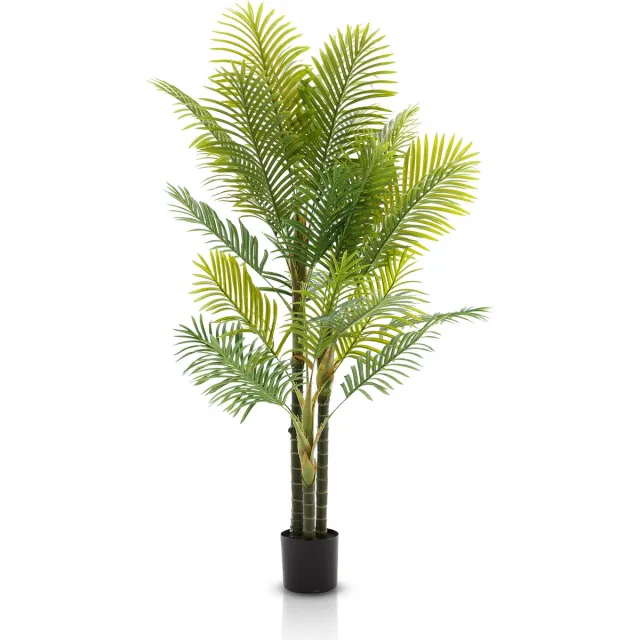 Meisterhome Areca Kunstpalm 180 cm – Grote Tropische Kunstplant – Realistische Kunstpalm voor Woonkamer & Kantoor groen