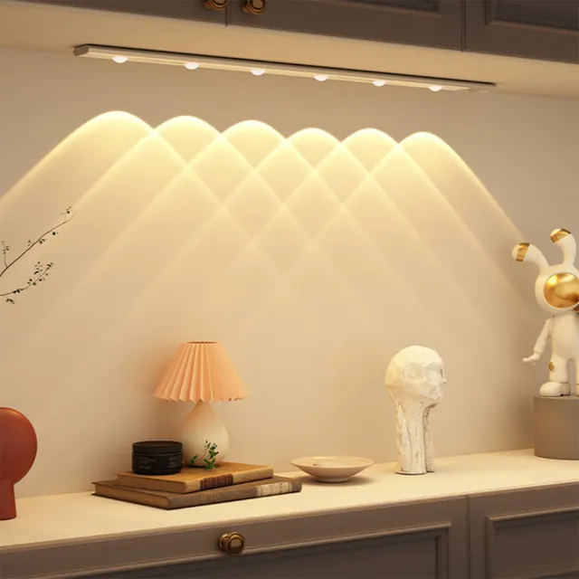 LED's light by Shada LED's Light EasyFix Kastverlichting met Bewegingssensor - 6 lichtpunten - Draadloos en oplaadbaar - 68,5 cm - Kast verlichting - Keukenkastverlichting 70 cm