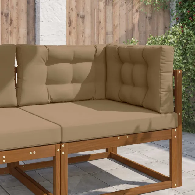 vidaXL Buiten bankkussen Stof Taupe 80 x 80 cm
