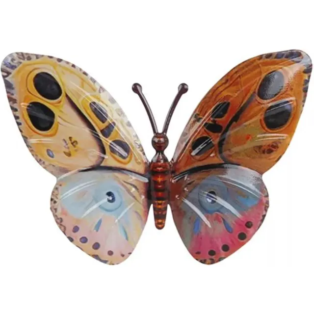 Radey's Wandversiering Vlinder metaal 24x17x4cm Meerkleurig