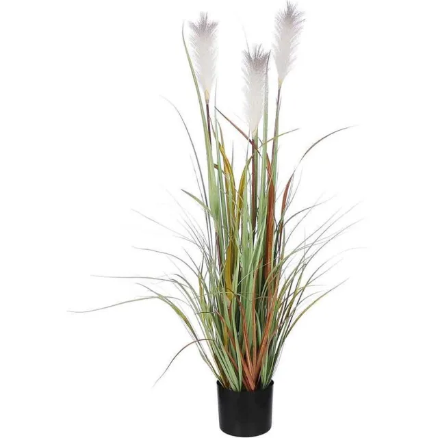 Mica Decorations Pluimgras Kunstplant - H115 x Ø45 cm - Met pot Bruin