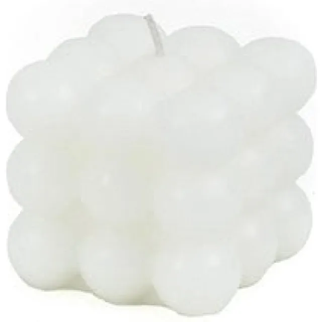 Housevitamin Bubbelkaars Decoratieve Kaars Wit
