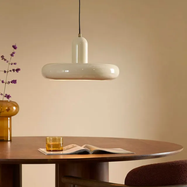 NOUS Living ijzeren hanglamp Lent E27 (Ø40x23 cm) - crème