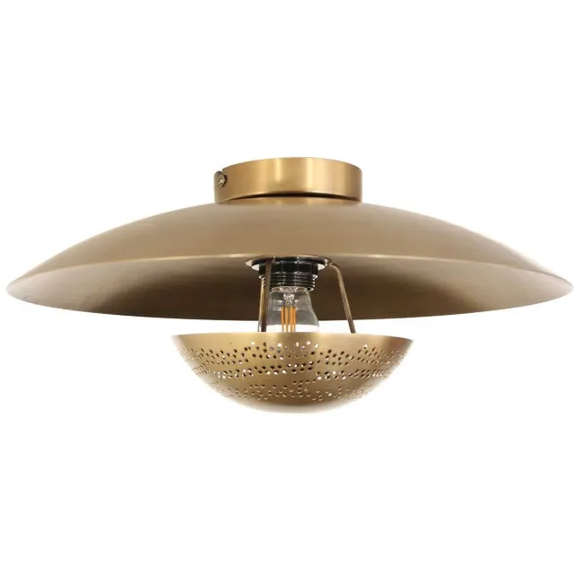 Anne Lighting Plafonniere - brons - Brass - kunststof metaal - Ø 42cm - E27 - 3681BR - Anne Lighting