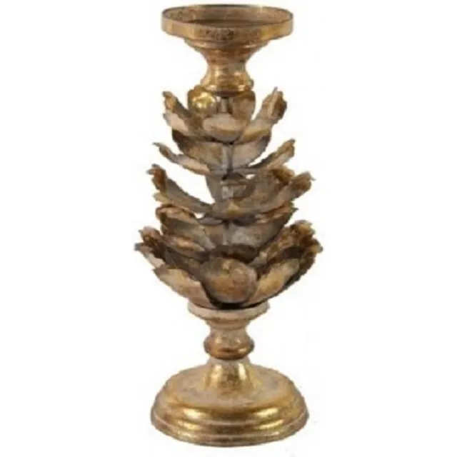 ZoeZo Design Kandelaar - kaarsenhouder - goud - L42.5 cm - Ø 21 cm - metaal