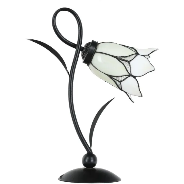 Coloured by Art Tiffany Tafellamp Lovely Flower White Romantic - Art Deco Trade Wit