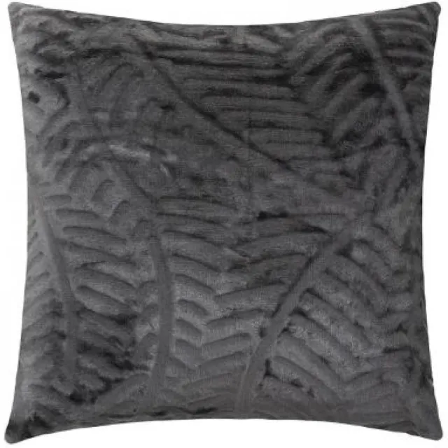 Atmosphera Créateur d'intérieur® Kussen Antracietgrijs met Palmblad motief