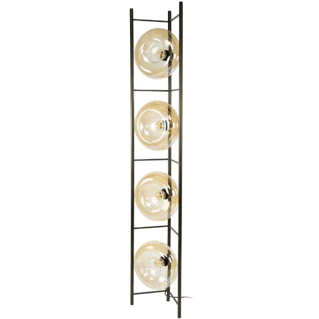 Nest of Nora Vloerlamp Lume - 4-lichts met glazen kappen - Amber Goud