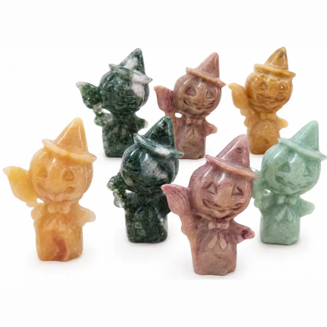 La Étoile by Letty Halloween Edelsteen Carving- Witch Pumpkin met Intuïtiekaart Multi
