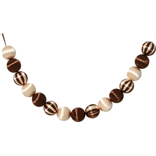 Decoris decoratieslinger kerstballen (120cm) Bruin