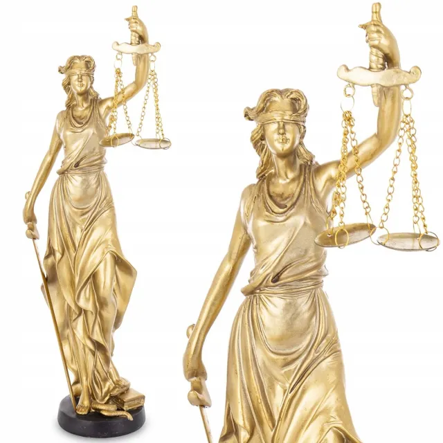 Art-Pol Themis Beeld - Godin van Gerechtigheid, 39,5 cm, Gouden Decoratie