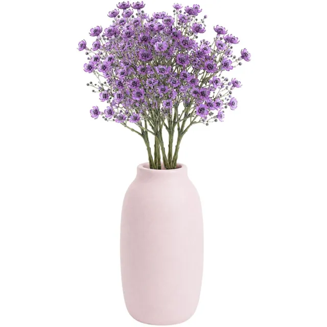 Bellatio Design Kunstbloemen Gipskruid Viette - 6x - 45 cm - paars - takken - kunst zijdebloemen - Gypsophila