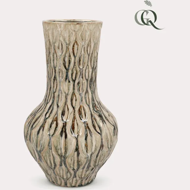 Green Boutiq Vaas steen M - H39 W23 - Boa Green