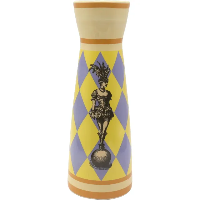 Kitsch Kitchen Kitsch Royale vaas Fifi blauw/geel