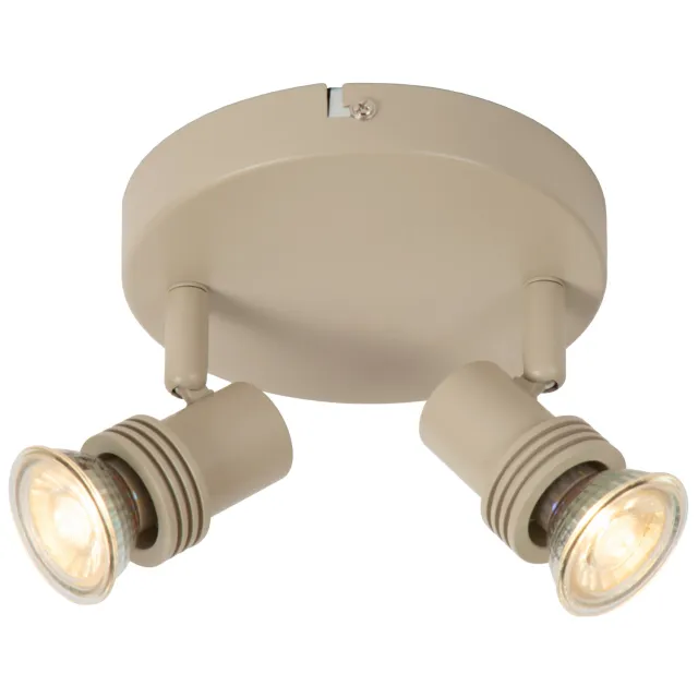 Lucide KIANTI - Plafondspot - Ø 15 cm - 2xGU10 - Taupe