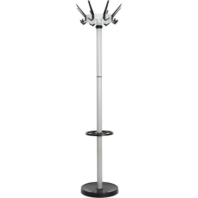 Maul kapstok caligo metaal, hoogte 175 cm, 32 kledinghaken met parapluhouder, zilver