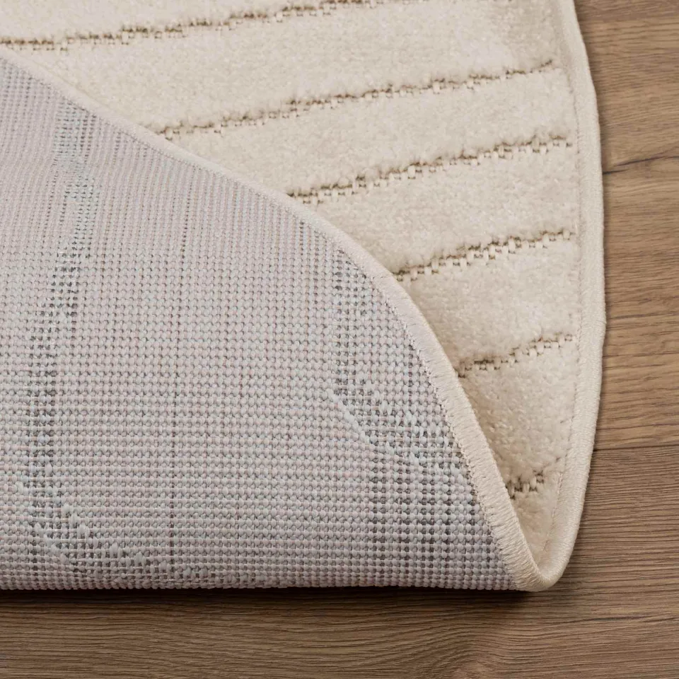 vidaXL Binnen- en buitentapijt PALMERAS Beige Ø 200 CM Polyester, foto 4