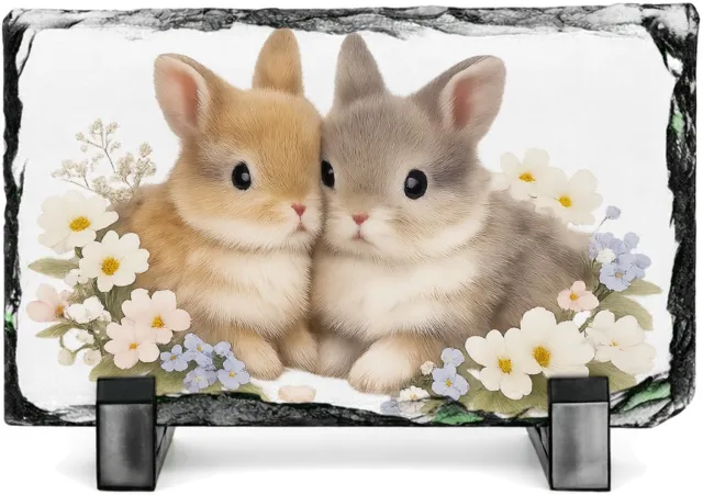 Mr Cadeautjes Leisteen rechthoek 14 x 9 - design Een lieve, speelse productprint met een sterk centraal focus | cadeau Wit