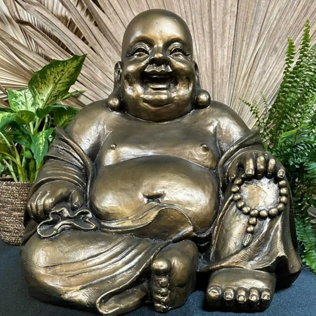 Inspiring Minds Boeddha Beeld Limited Bronzen Dikbuik Boeddha beeld L - 42 cm Hoog Brons
