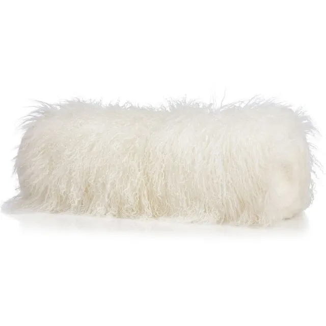Sheepskin House Curly Bolster Kussen - D20x52 cm Ivory