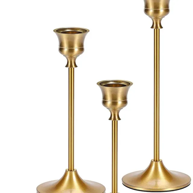 Ibenzoa Elegante Kandelaar - Goud - Vintage - Set van 3