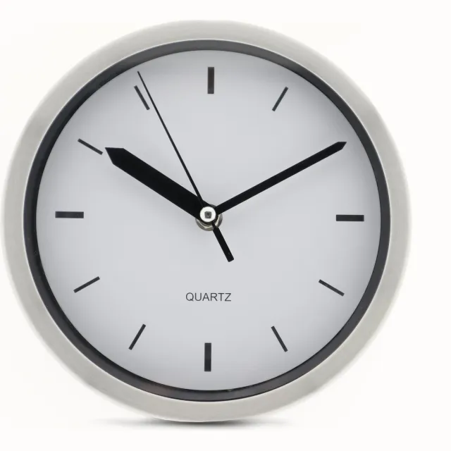 Axbo Design RVS Wandklok – Klok – 19,5 cm – Quartz uurwerk – Magazijn - kantoor Wit