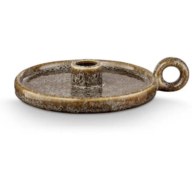 vtwonen Kandelaar met Oor - Groen - Keramiek - 17.5x14x3cm