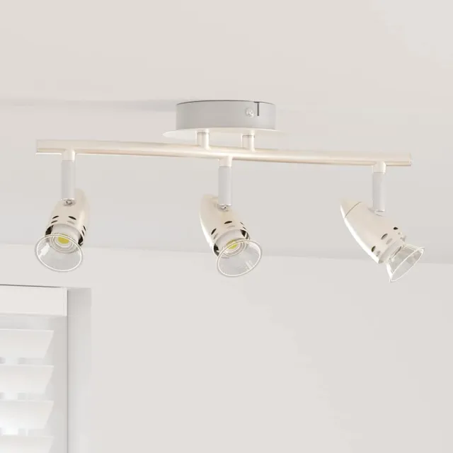 vidaXL Plafondspot met schijnwerpers Nikkel 36,5 x 10 x 12,5 cm Metaal