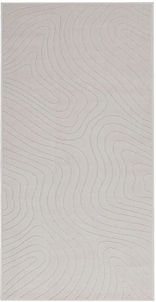 vidaXL Binnen- - en - buitenkleed - PALMERAS - Crème - 80 - x - 150 - cm - Polyester