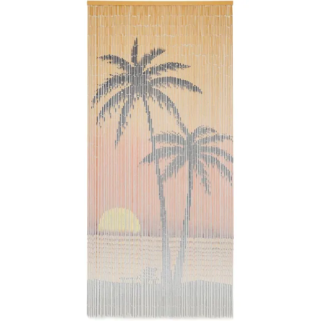 vidaXL Vliegengordijn 90x200 cm bamboe meerkleurig