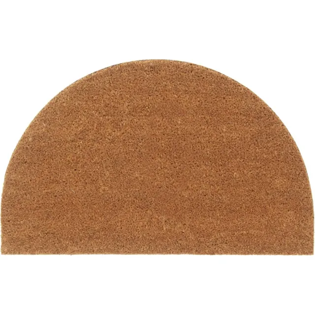 vidaXL Deurmat halfrond 50x80 cm getufte kokosvezel naturel Bruin
