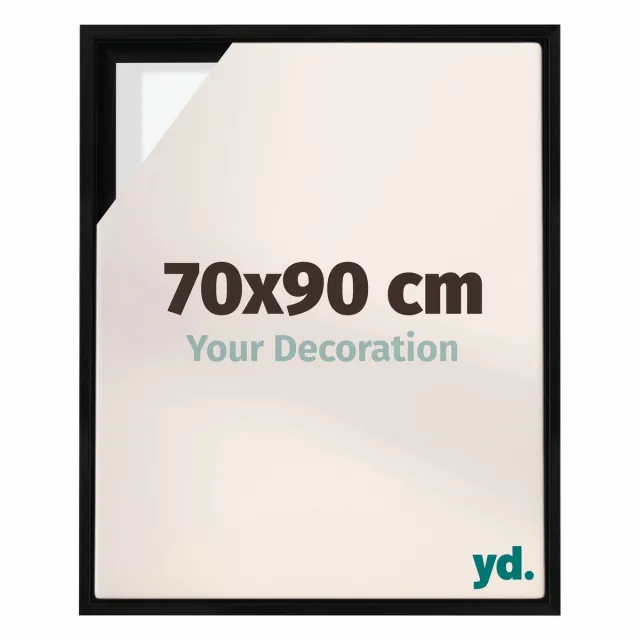 yd. yd, Baklijst 70x90 cm Zwart Mat - Lijst voor Canvasdoek - MDF Lyon