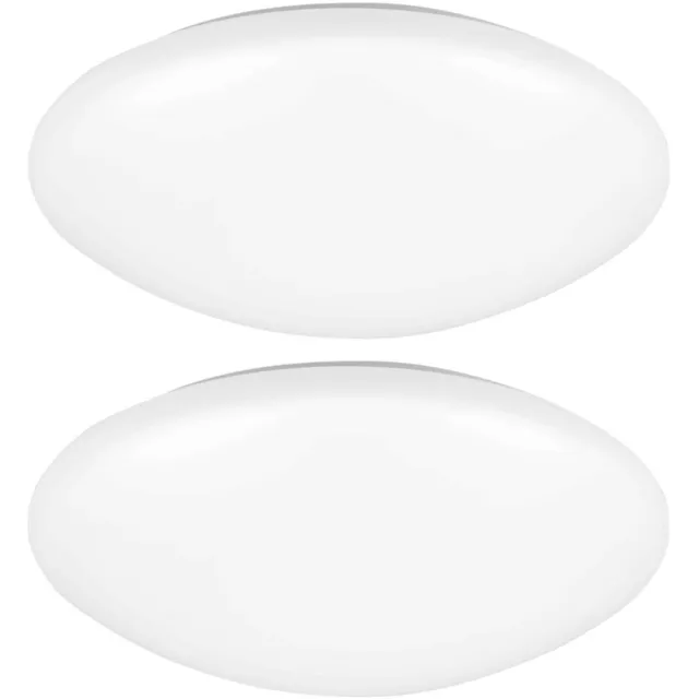 V-TAC Plafondlamp LED daglichtlamp Ganglamp rond Traplamp, 12W 800lm cool white, DxH 26 x 9,2 cm, set van 2 Wit