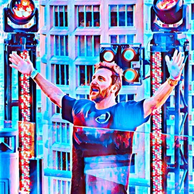 Passion For Art David Guetta - Poster - 40 x 50 cm Blauw