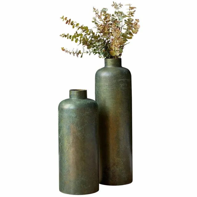 Loberon Vaas set van 2 Darwani groen